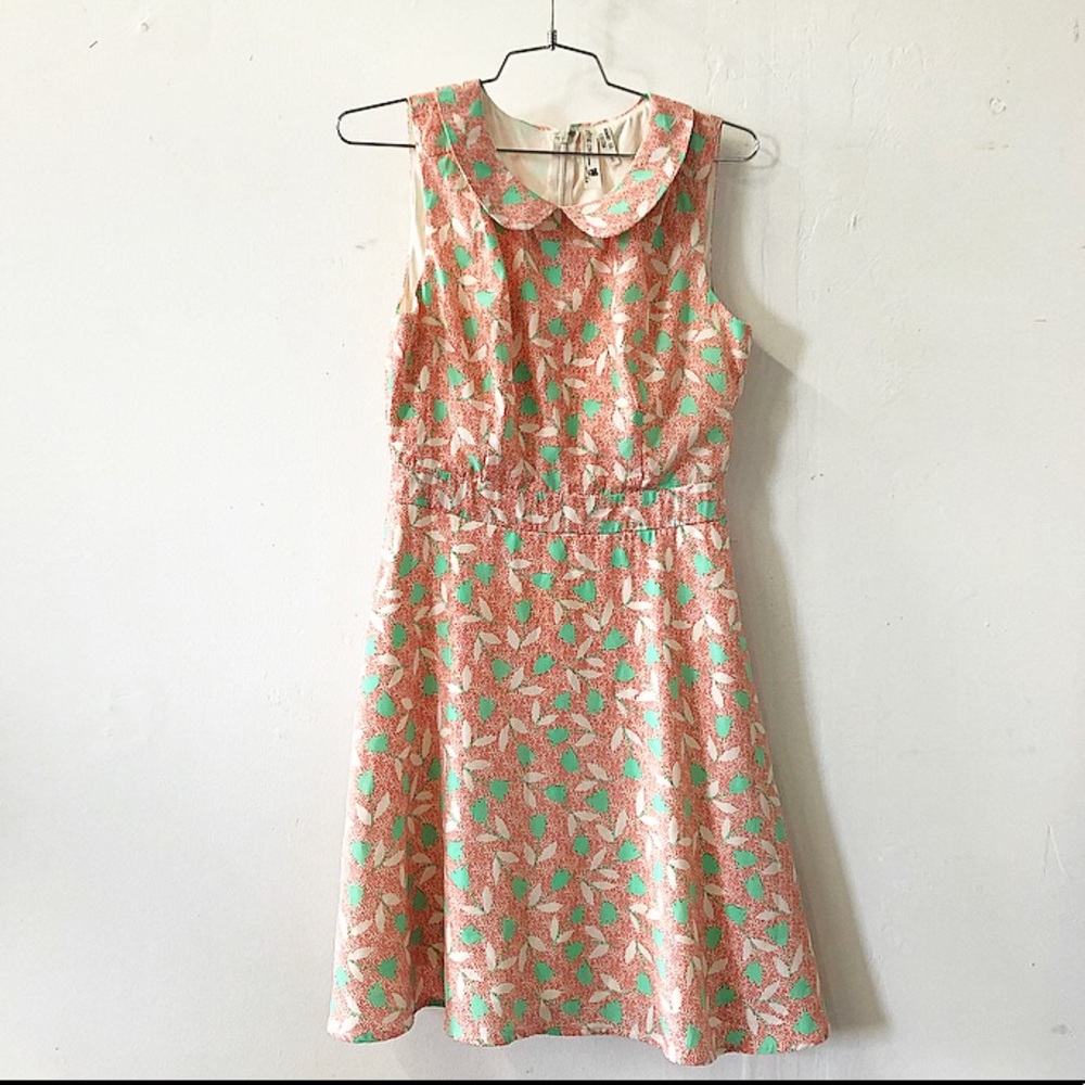 Pink owl tulip print dress